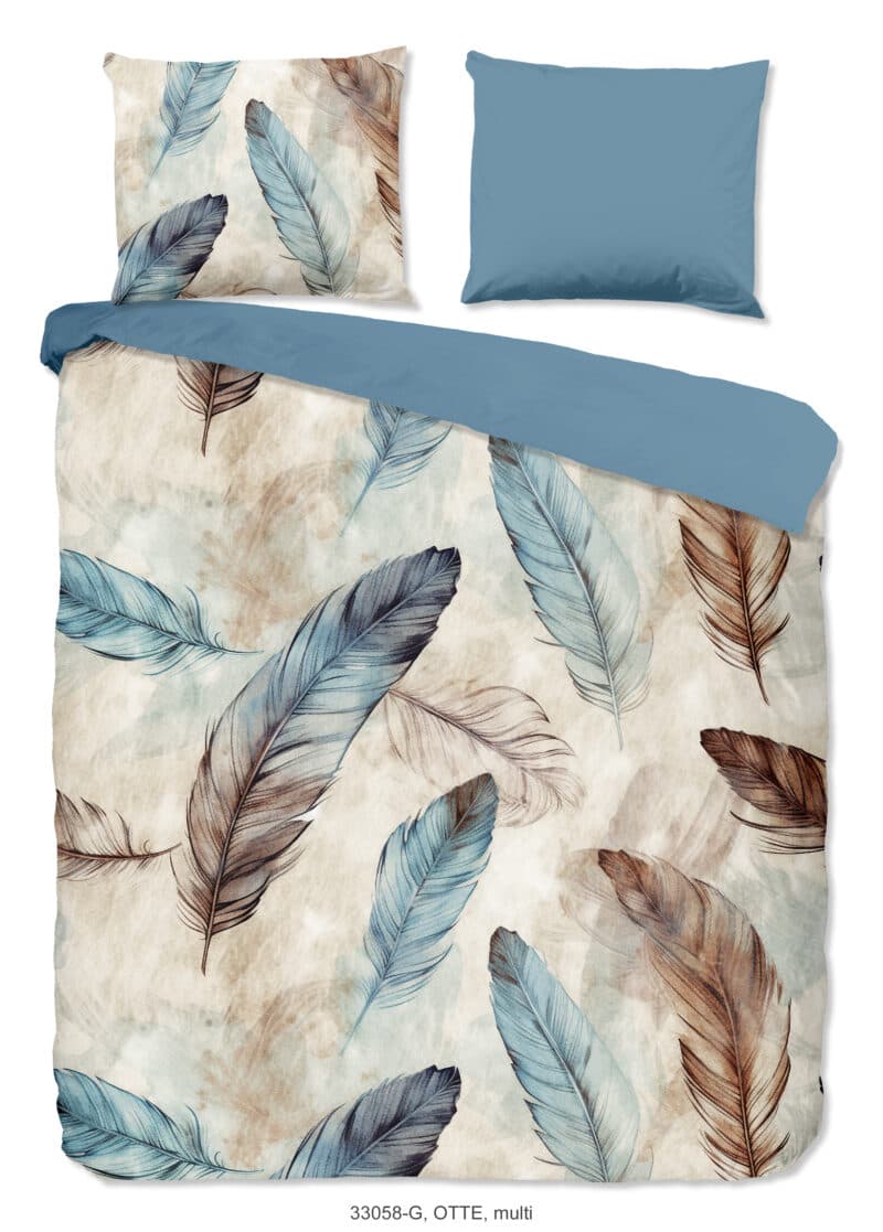 Good Morning Dekbedovertrek "veren" - Multi - (200x200/220 cm) - Katoen