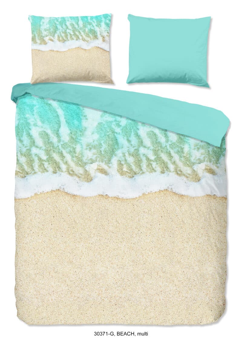 Good Morning Dekbedovertrek "zee/ strand" - Multi - (240x200/220 cm) - Katoen