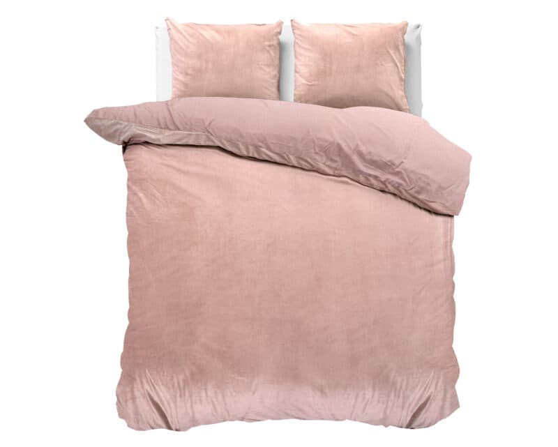 Sleeptime Velvet Uni Dekbedovertrek Roze 240 x 220 cm