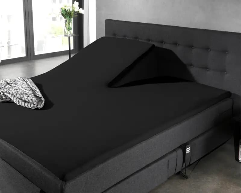 Dreamhouse Splittopper Katoen Hoeslaken Zwart 180 x 220 cm