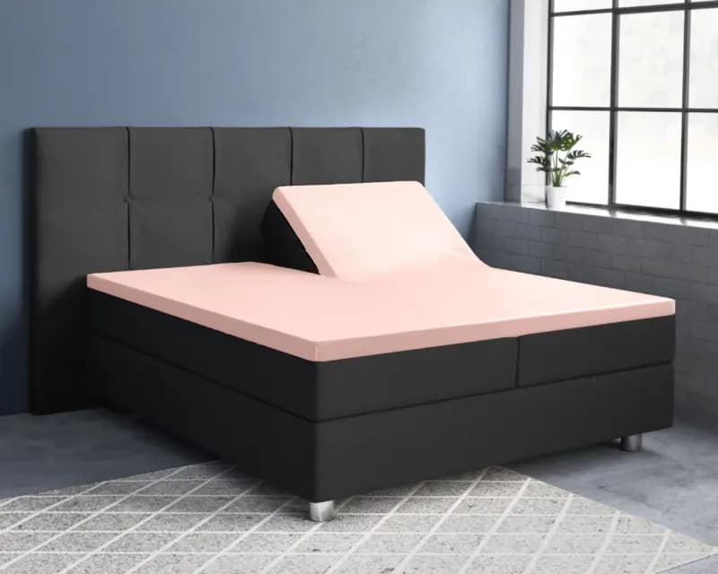 Primaviera Deluxe Splittopper Satijn Hoeslaken Roze 180 x 220 cm