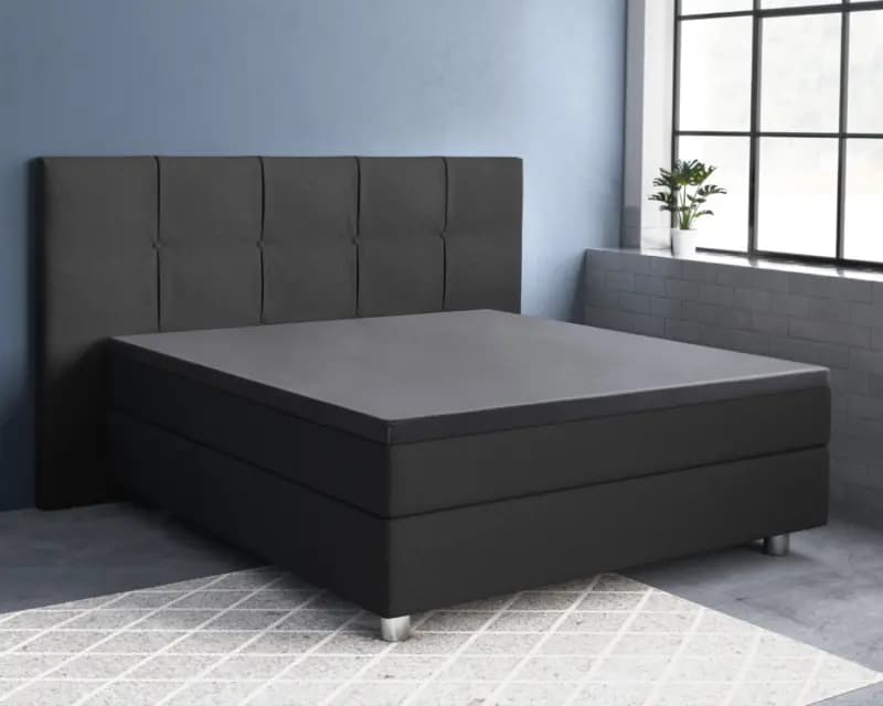 Primaviera Deluxe Topper Satijn Hoeslaken Antraciet 140 x 200 cm