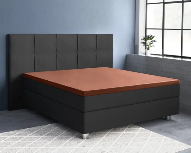 Primaviera Deluxe Topper Satijn Hoeslaken Bruin 180 x 220 cm