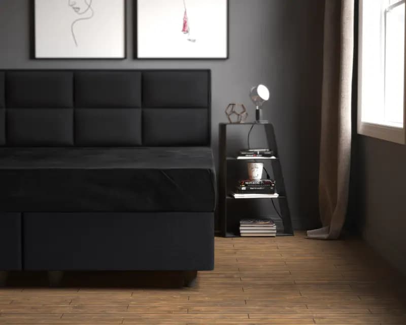 Sleeptime Velvet Hoeslaken Zwart 180 x 200 cm