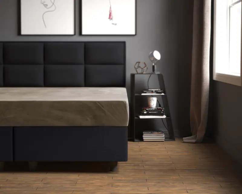 Sleeptime Velvet hoeslaken Taupe/Grijs 160 x 200 cm