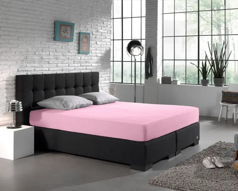 Dreamhouse Dubbel Jersey 220 gr. Hoeslaken Roze 140 x 200/220 cm