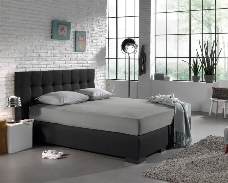 Dreamhouse Enkel Jersey 135 gr. Hoeslaken Grijs 190/200 x 200/220 cm