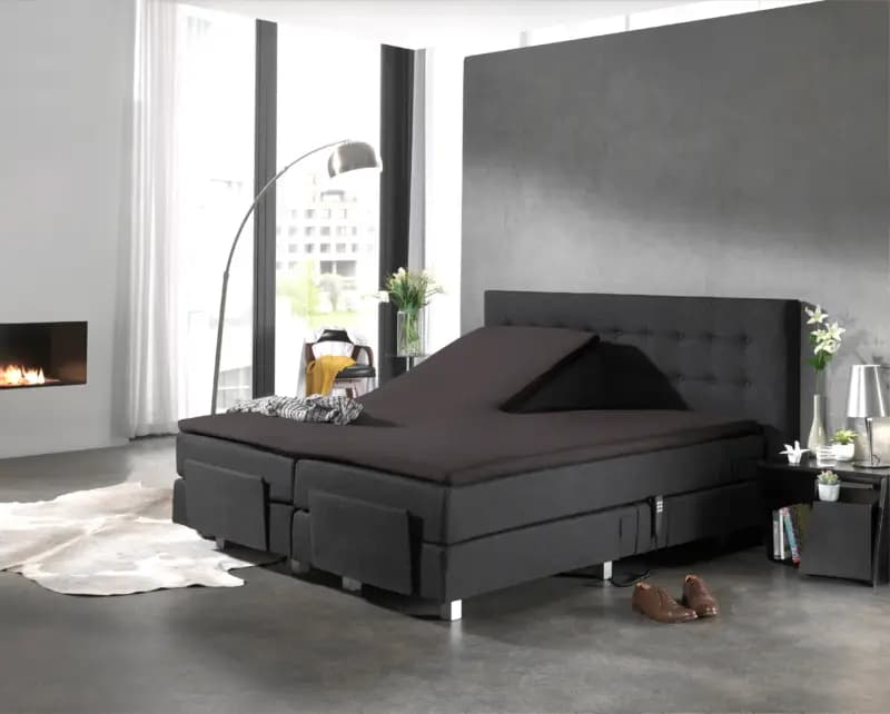 Dreamhouse Splittopper Katoen Hoeslaken Antraciet 140 x 200 cm