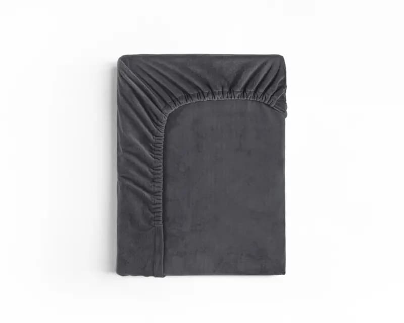 Sleeptime Velvet Hoeslaken Antraciet 140 x 200 cm
