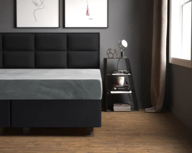 Sleeptime Velvet Hoeslaken Grijs 160 x 200 cm