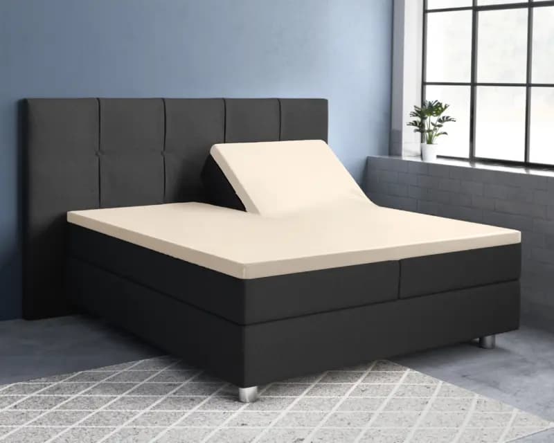 Primaviera Deluxe Splittopper Satijn Hoeslaken Zand 180 x 200 cm