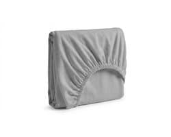 Blanche & Nuit – Hoeslaken 180x200 – 100% Katoen – Jersey Hoeslaken – Heerlijk Zacht – 170 g/m² – Strijkvrij & Ademend – Grijs