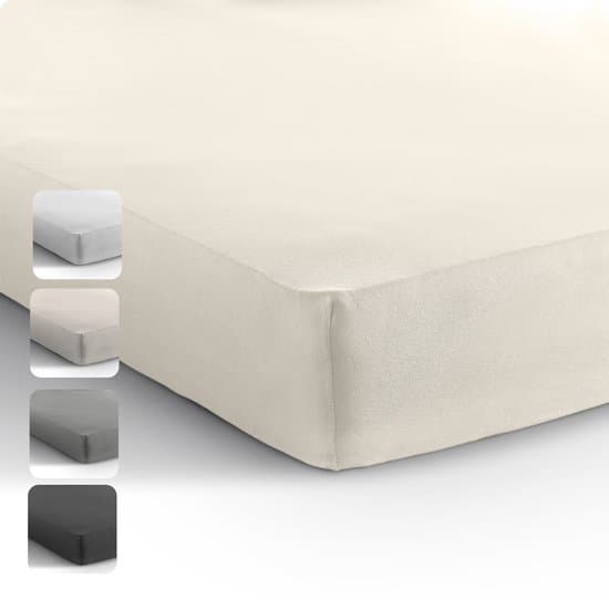 Sleeptime Jersey Hoeslaken - Jersey - 160/180x200 - Creme