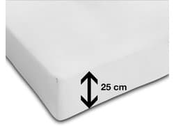 Sleeptime Hoeslaken Katoen - Hoeslaken - 160x200 - Wit