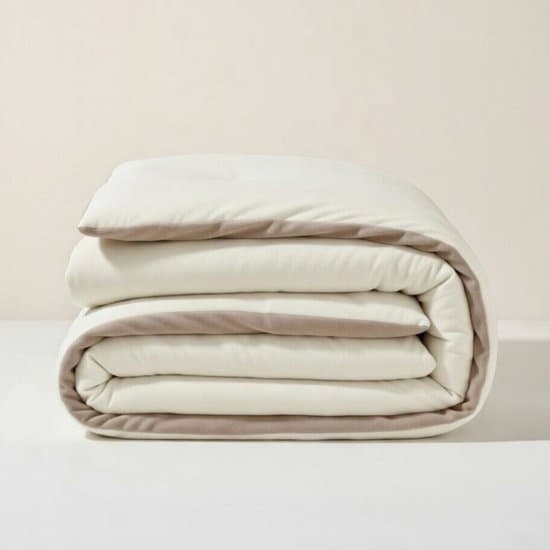 YNOT Dreambed Signature - Jersey Flanel Taupe/Creme - 200x200 - Tweepersoonsdekbed - Dekbed Zonder Overtrek - Dreambed Signature - Wasbaar Hoesloos Dekbed - 30 dagen proefslapen - Dekbed met vaste overtrek