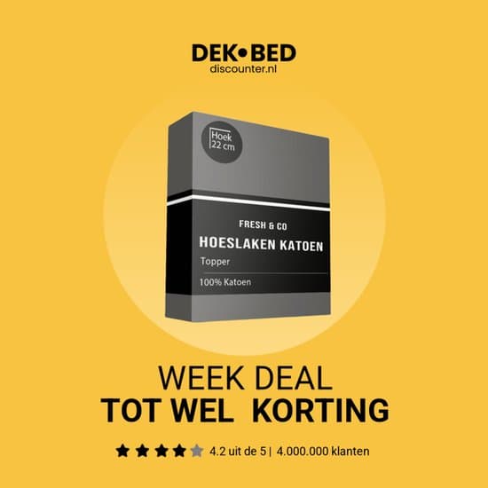 Verkoelend Topper Hoeslaken - Katoen - 160x200 cm - Katoen - Fresh & Co