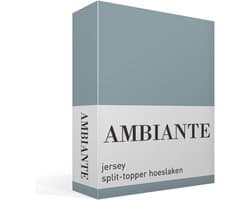 Ambiante jersey split-topper hoeslaken - Tweepersoons - Blue