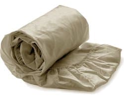 Heckettlane Hoeslaken Elementi - Onderlaken voor tweepersoonsbed - 180x200 - 100% Katoen-Satijn - Bruin