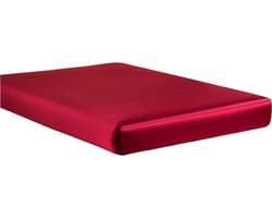 Beauty Silk - Hoeslaken - Glans Satijn - Rood - 180x200