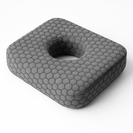 Piercing Kussen- Donut kussen- Oorkussen-- Ringkussen - Memory Foam- Grijs