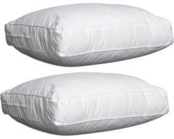 Princess Line Comfortabel katoenen tijk Box Model Hoofdkussen - Anti-nekpijn - Aanpasbaar met Ritssluiting - 50 x 60 x 10 cm - Set van 2-Stuks-