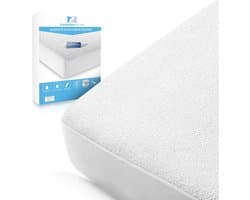 Dekbeddenwereld - Molton Hoeslaken Waterdicht 140x200 +30 cm tweepersoons– Ademende hoogwaardige waterdichte matrasbeschermer - Wasbaar en sneldrogend