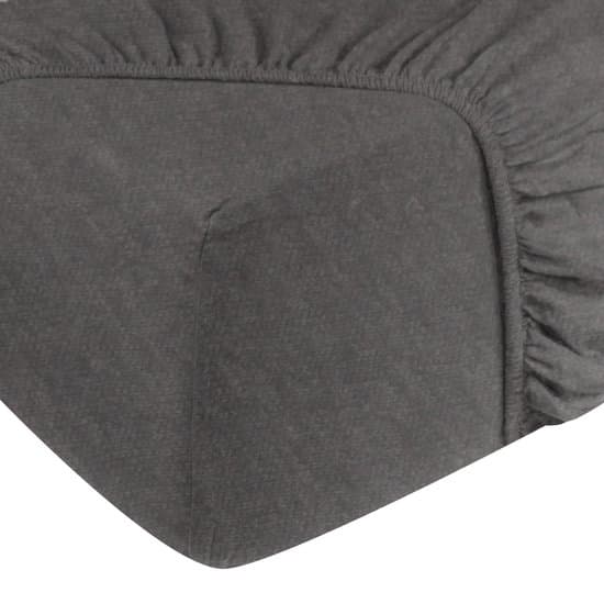 DoubleDry Jersey Stretch Hoeslaken - 100% Katoen - Tweepersoons 180x200 cm - 25cm Matrasdikte - Rondom Elastiek - Grijs Melange