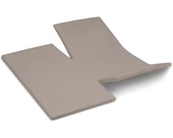 Cinderella - Sundays - Topper Hoeslaken met dubbele split - Tot 15 cm matrashoogte - Satijn - 180x200 cm - Taupe