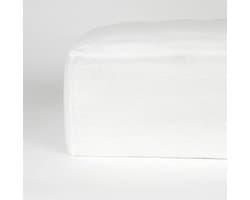 molton Hoeslaken voor Matras Tweepersoons+ 140x200 cm Rondom Elastiek+30 cm hoekhoogte- Wit