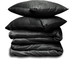 Dekbedovertrek Velvet Couture - Fluweel - Dekbedovertrek - 200x200/220 cm - Tweepersoons - Zwart - instopstrook - Fluweel Zacht - Afgewerkt met Drukknoopjes