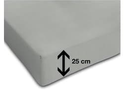 Sleeptime Hoeslaken Katoen - Hoeslaken - 160x200 - Grijs