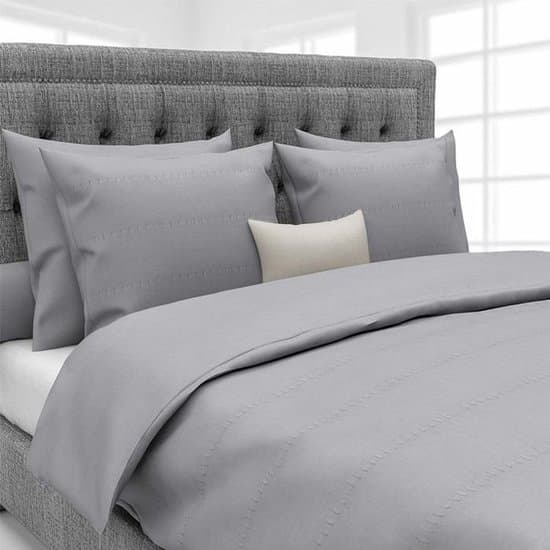 Heckett & Lane David Dekbedovertrek - Tweepersoons - 200x200/220 cm - Silver Grey