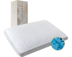 Ozocozy Dream on - Hoofdkussen - 60 x 70 cm - Memory Foam - Traagschuim Hoofdkussen - Geschikt voor rug-, zij- en buikslapers - Verkoelende Technologie - Vulbaar