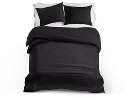 Dekbedovertrek 240x220 - Katoen - Hotel - Zwart