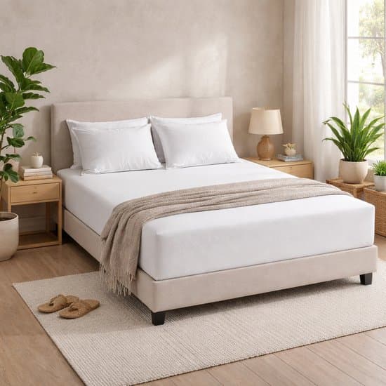 Saphira COZY Molton Hoeslaken – Wit – 180x200 cm – Geschikt voor Matras tot 30 cm – 80% Katoen / 20% Polyester – Absorberend & Beschermend – 360° Rondom Elastiek – Zacht, Warm & Perfecte Pasvorm