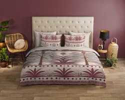 Good Morning dekbedovertrek bohemian bomen - 2 persoons 200x200/220 cm - Zand - 100% Katoen renforce