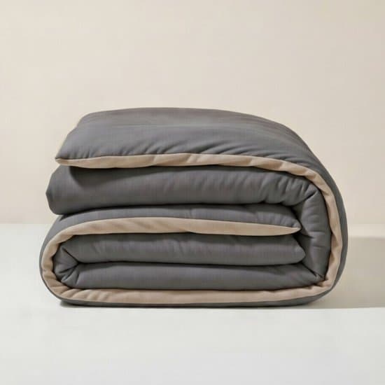 YNOT Dreambed Signature - Jersey Flanel Taupe/Antra - 200x200 - Tweepersoonsdekbed - Dekbed Zonder Overtrek - Dreambed Signature - Wasbaar Hoesloos Dekbed - 30 dagen proefslapen - Dekbed met vaste overtrek