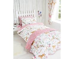 Paard dekbedovertrek - Tweepersoons - Paarden Show Springen - Dekbed - 200 x 200 cm.