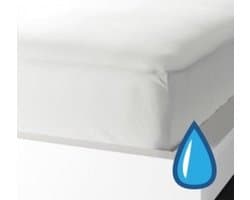 Dekbeddenwereld - Waterdichte Molton Hoeslaken 120x200 +20 cm twijfelaar - Wasbaar en sneldrogend - Rondom elastiek - Kleur wit