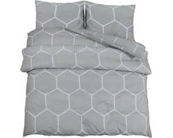 Dekbedovertrekset | Beddengoed 240x220 cm katoen grijs