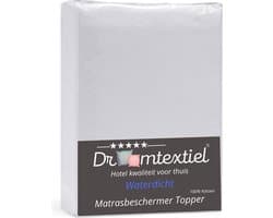 Droomtextiel Waterdichte Topper Molton Matrasbeschermer Hoeslaken 160x200 cm - 100% Katoen