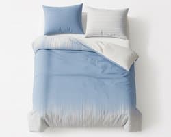 Dekbedovertrek 240x220 - Katoen - Gradient - Blauw/Wit
