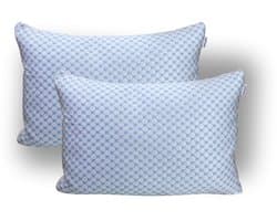 Traagschuim kussen - Voordeel duo pack - 2 stuks - Mét ICE technologie - Pas hem zelf aan - Traagschuim vulling - Slaapkussen