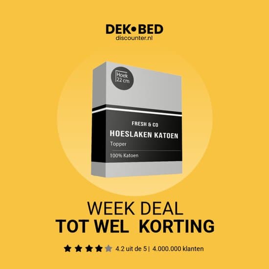 Verkoelende Topper Hoeslaken - Grijs - 160x200 cm - Katoen - Fresh & Co