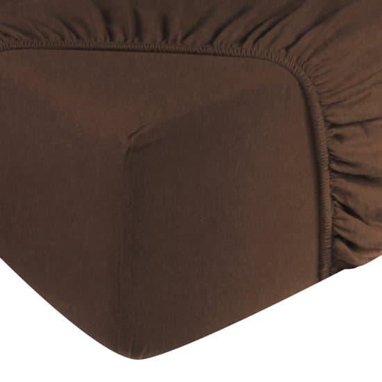 DoubleDry Hoeslaken Flanel 100% Zacht Katoen - Tweepersoons 140x200 cm - Rondom Elastiek - Bruin