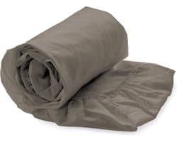 Heckettlane Hoeslaken Elementi - Onderlaken voor tweepersoonsbed - 160x200 - 100% Katoen-Satijn - Taupe