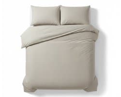 Dekbedovertrek 240x220 - Katoen - Gestreept - Licht Grijs