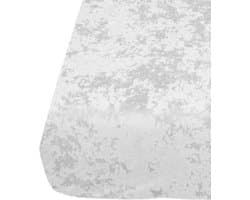 Velvet Couture - Crushed Velvet Hoeslaken - 160x200 - 30CM Hoekhoogte - Wit