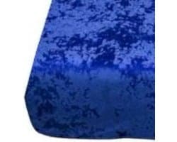 Velvet Couture - Crushed Velvet Hoeslaken - 180x200 - 30CM Hoekhoogte - Donkerblauw