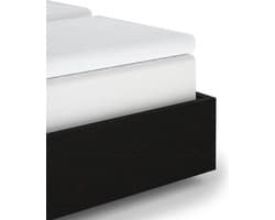 Heckettlane Hoeslaken Elementi-Split-Topper - Onderlaken voor tweepersoonsbed - 160x200 - 100% Katoen-Satijn - Wit